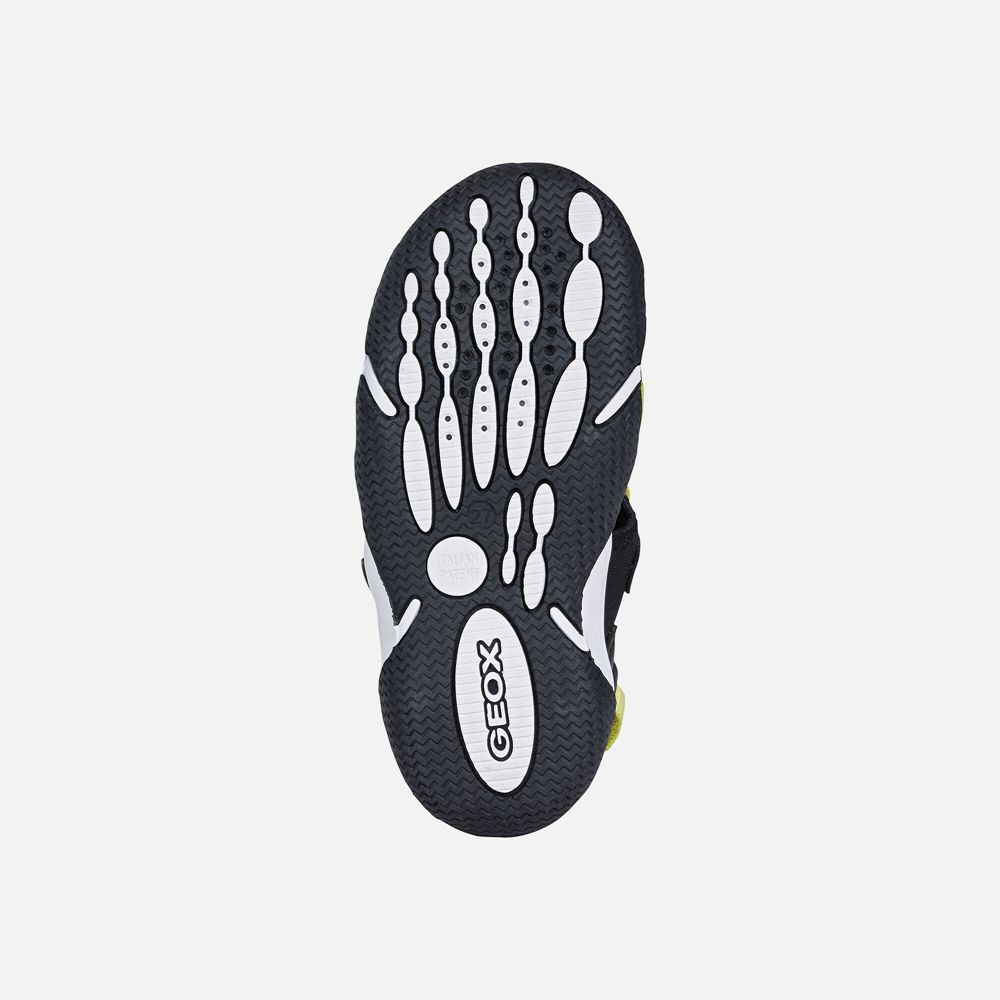 Geox Erkek Çocuk Sandalet Siyah/Yeşil - Wader - PVR-128634